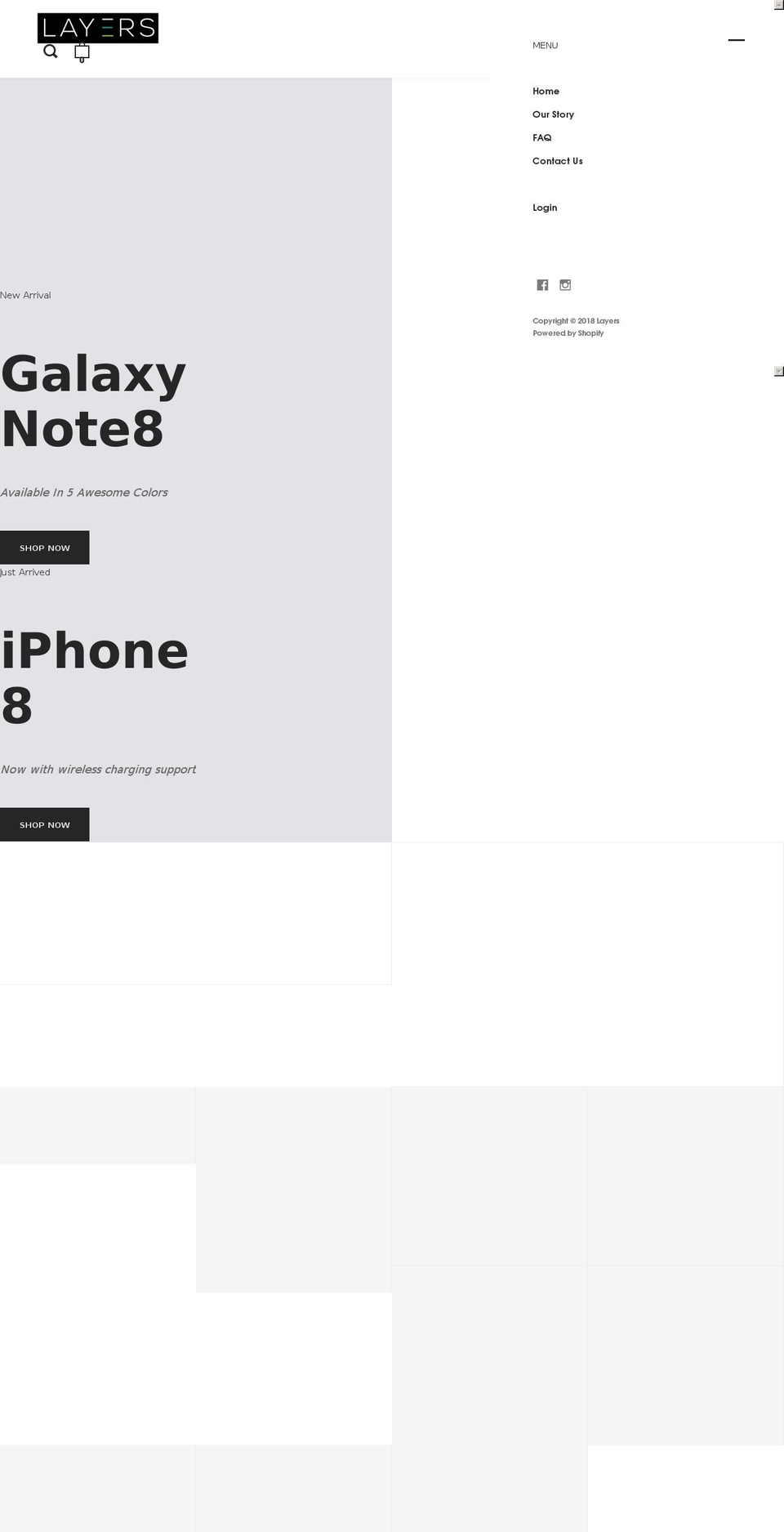 buylayers.com shopify website screenshot