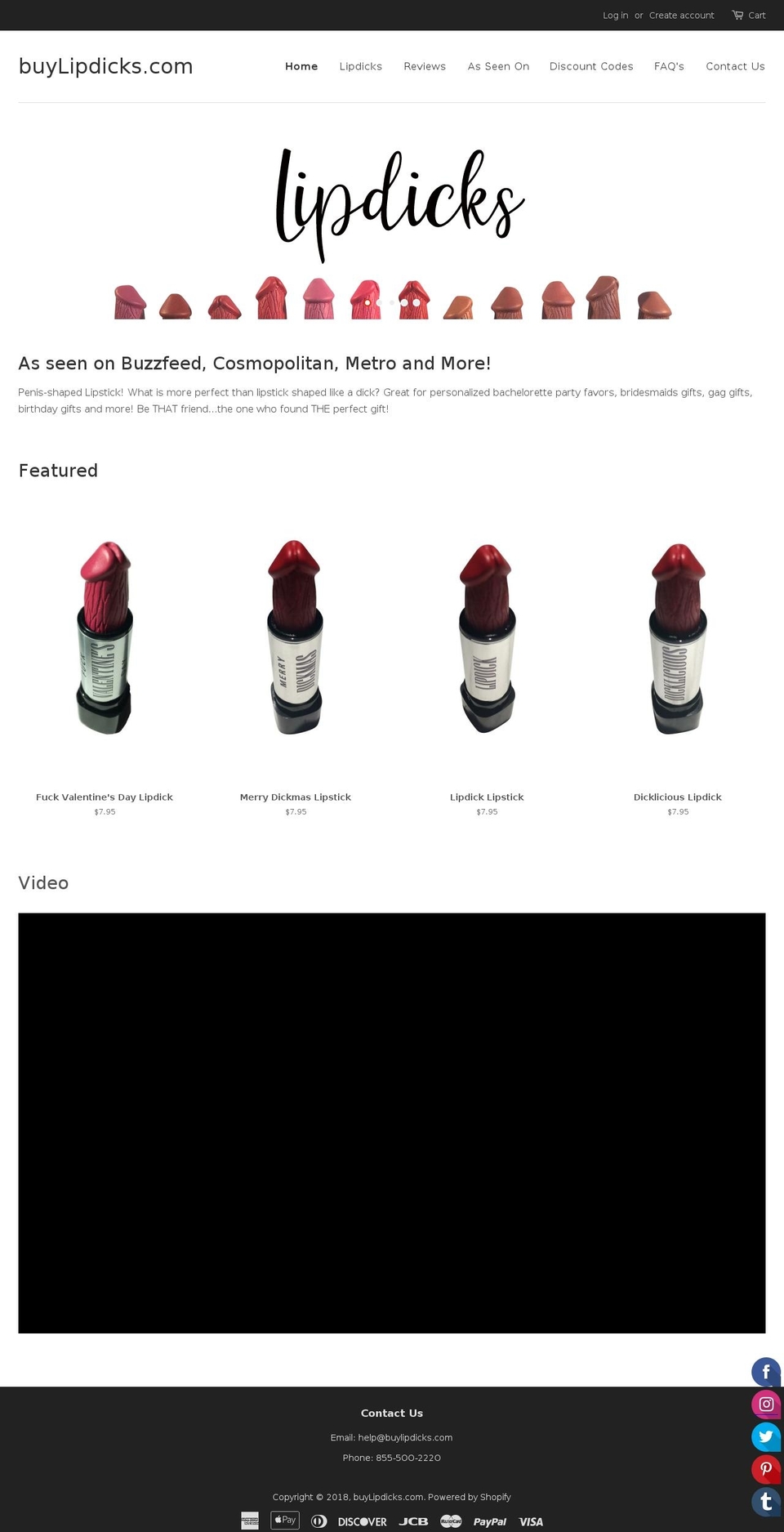 buylipdicks.com — Shopify storefront screenshot