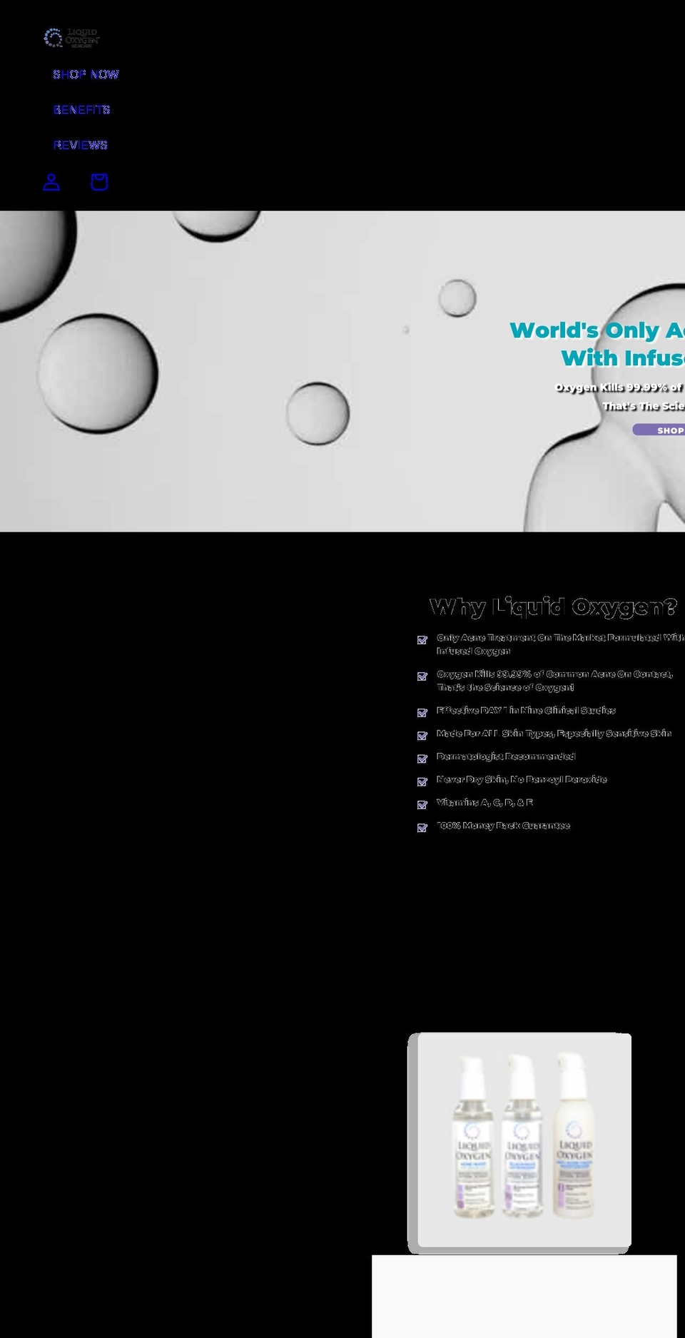 buyliquidoxygen.com shopify website screenshot