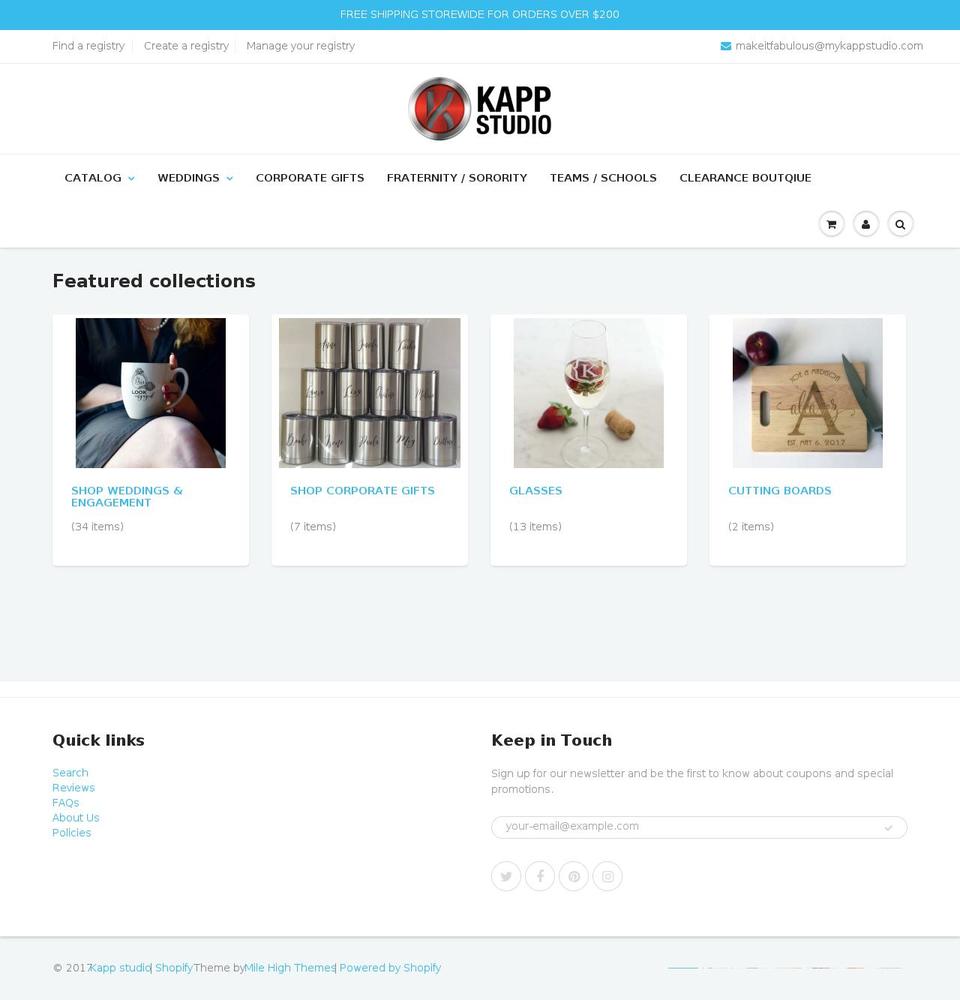 buylocalfromkappstuio.com shopify website screenshot
