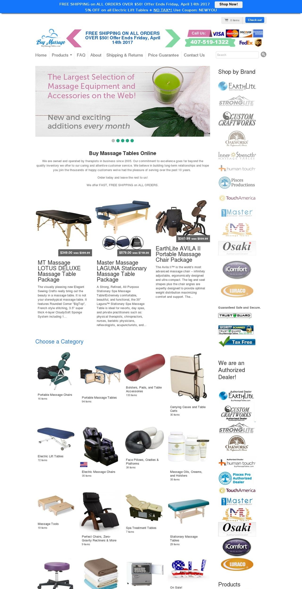 buymasssagetables.com shopify website screenshot