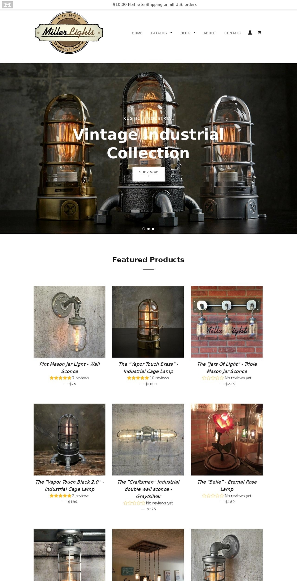 buymillerlights.com — Shopify storefront screenshot