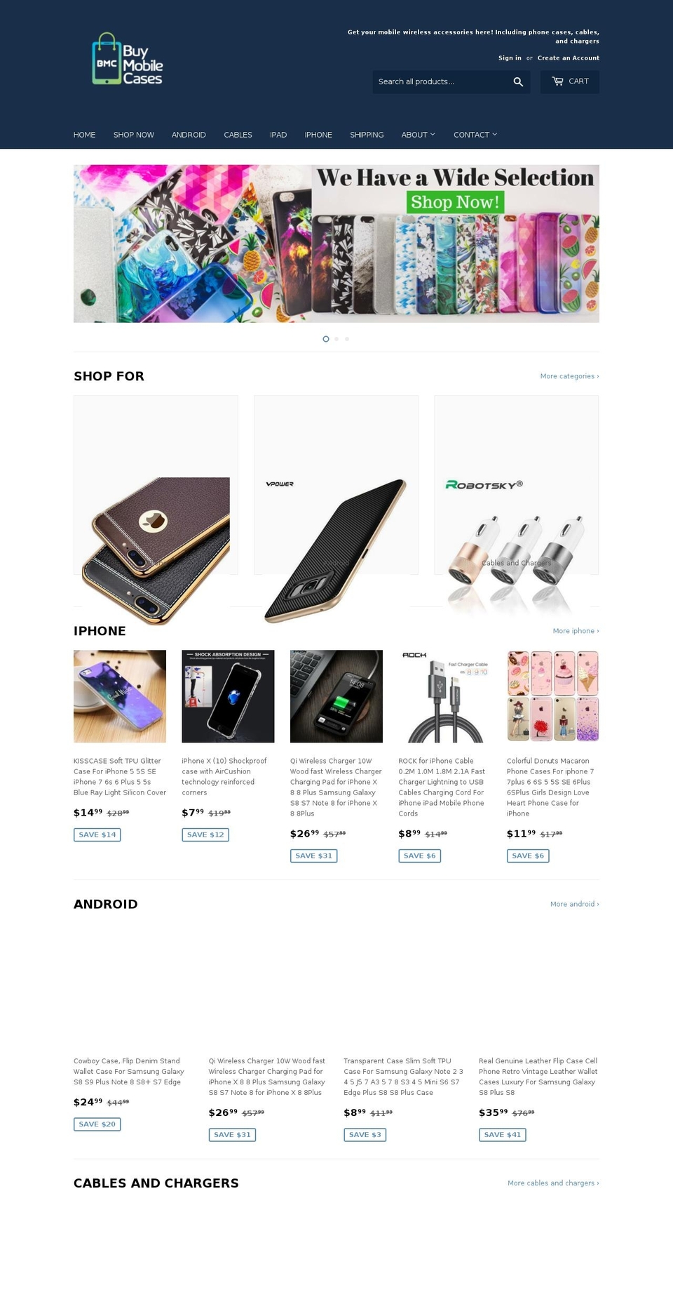 buymobilethings.com — Shopify storefront screenshot