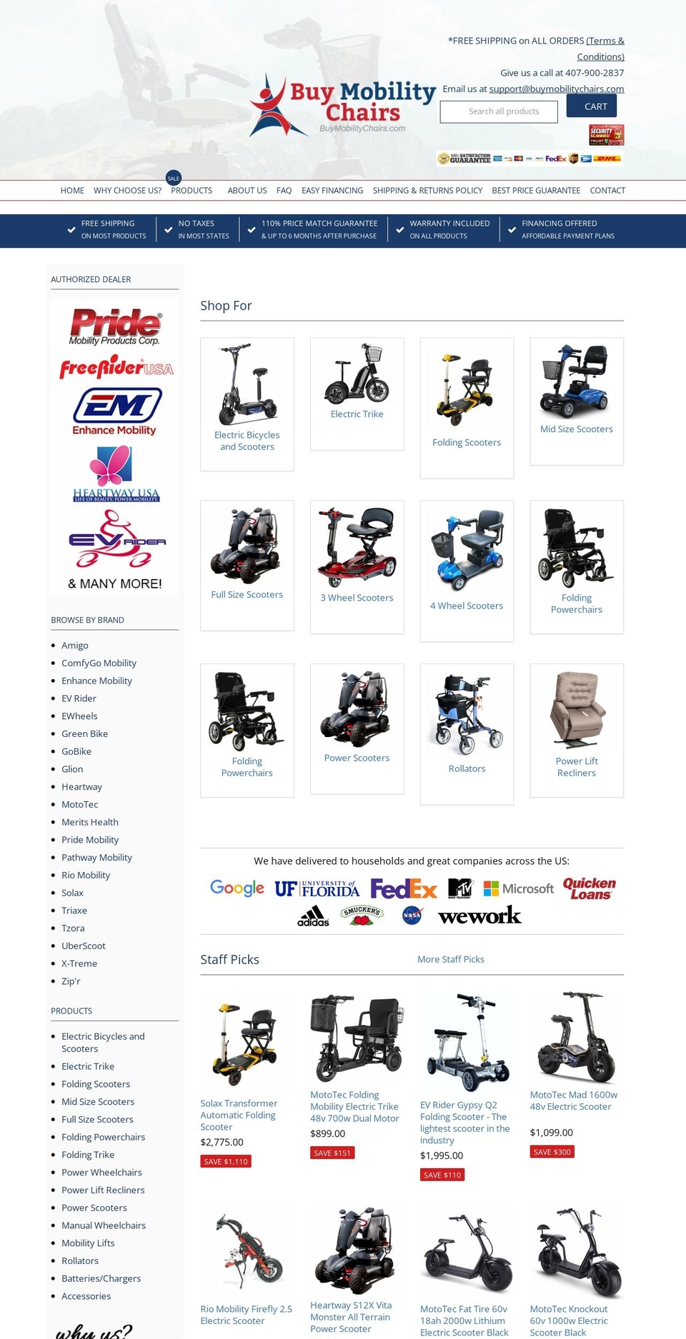 buymobilitychairs.com shopify website screenshot