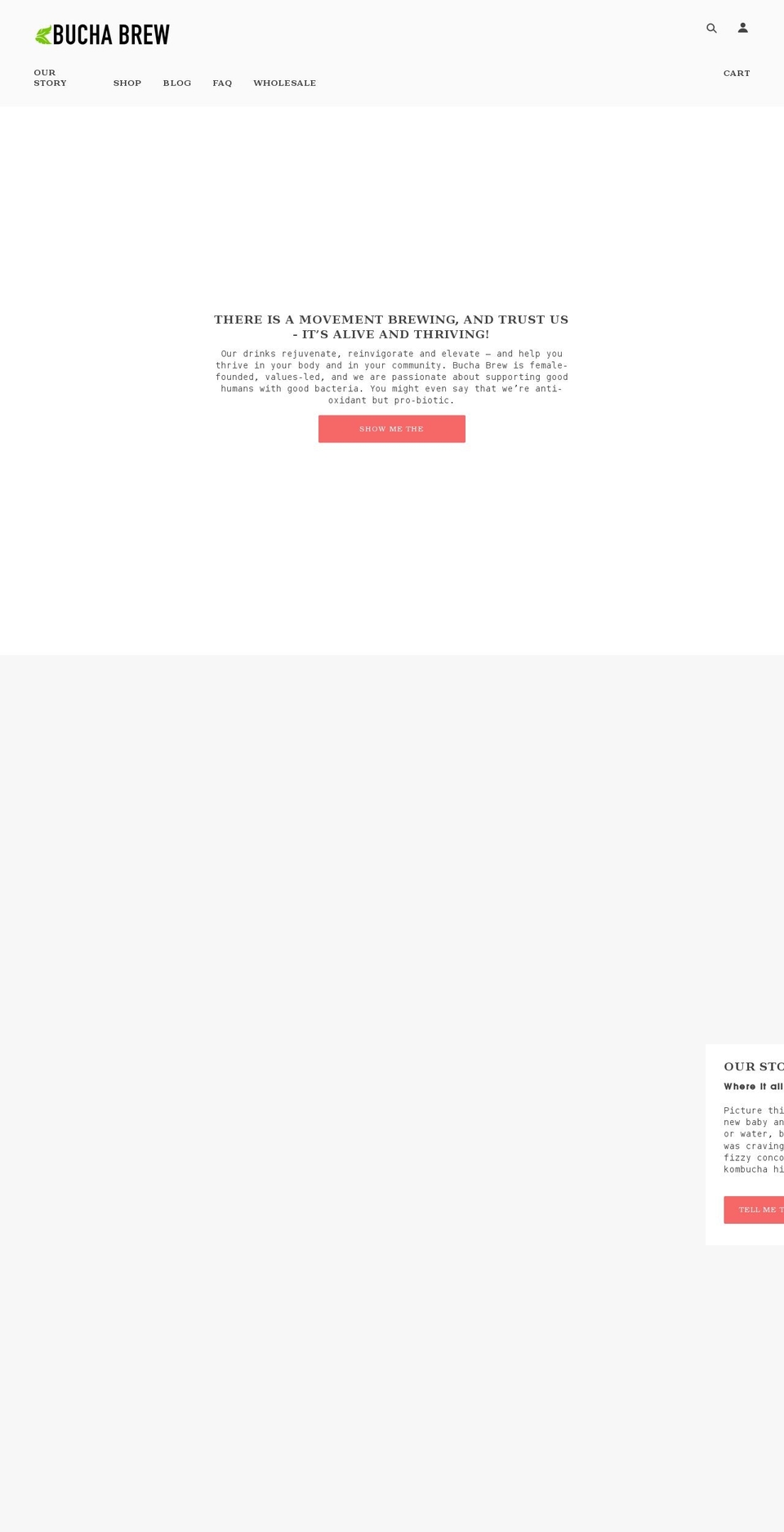 buymorebucha.com — Shopify storefront screenshot