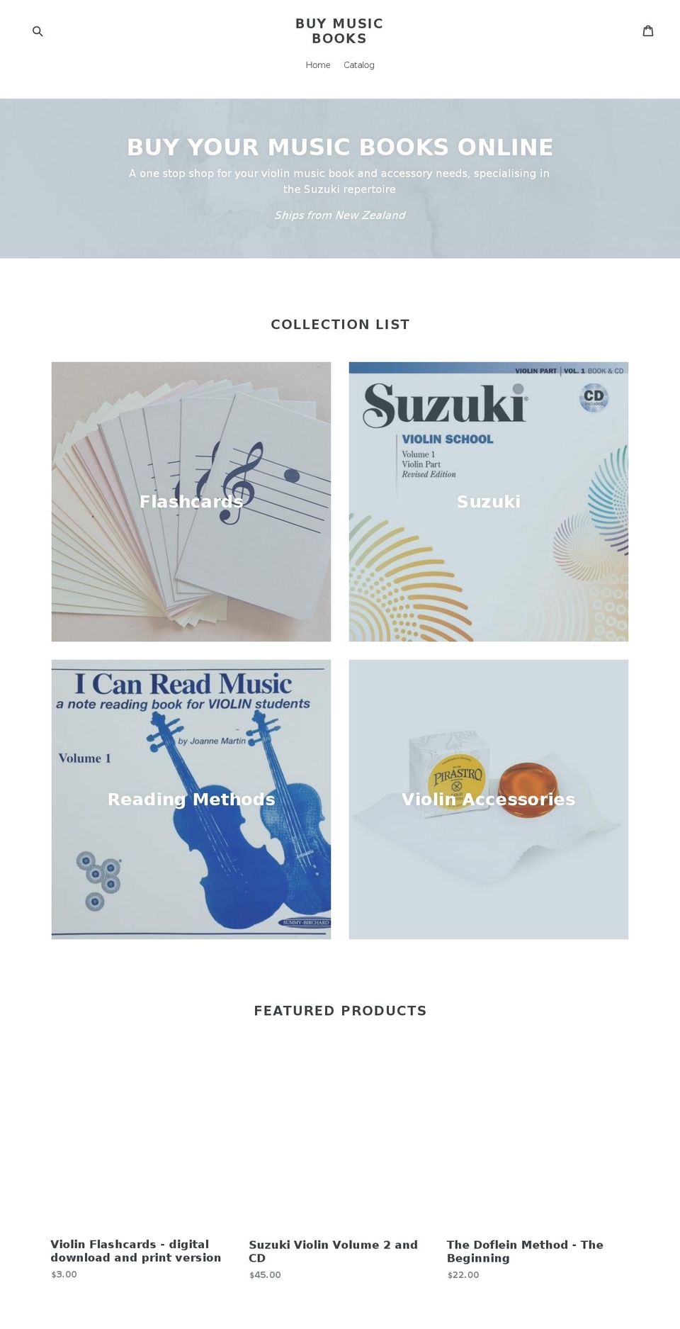 buymusicbooks.com — Shopify storefront screenshot