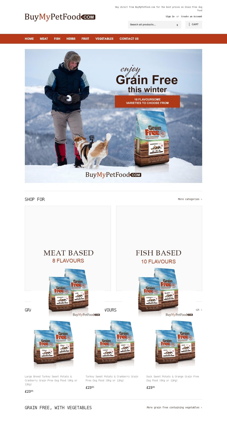 buymypetfood.com shopify website screenshot