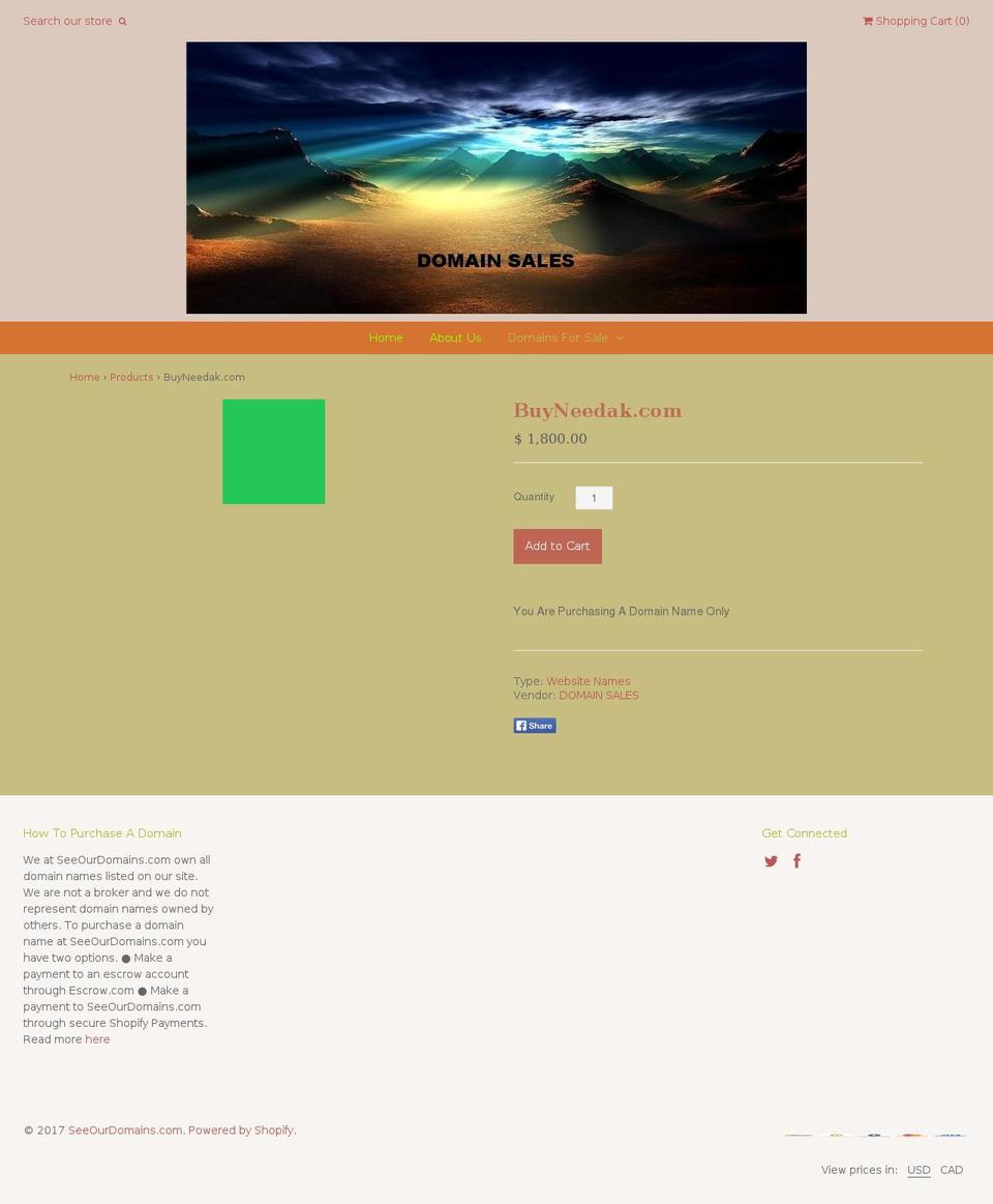 buyneedak.com shopify website screenshot