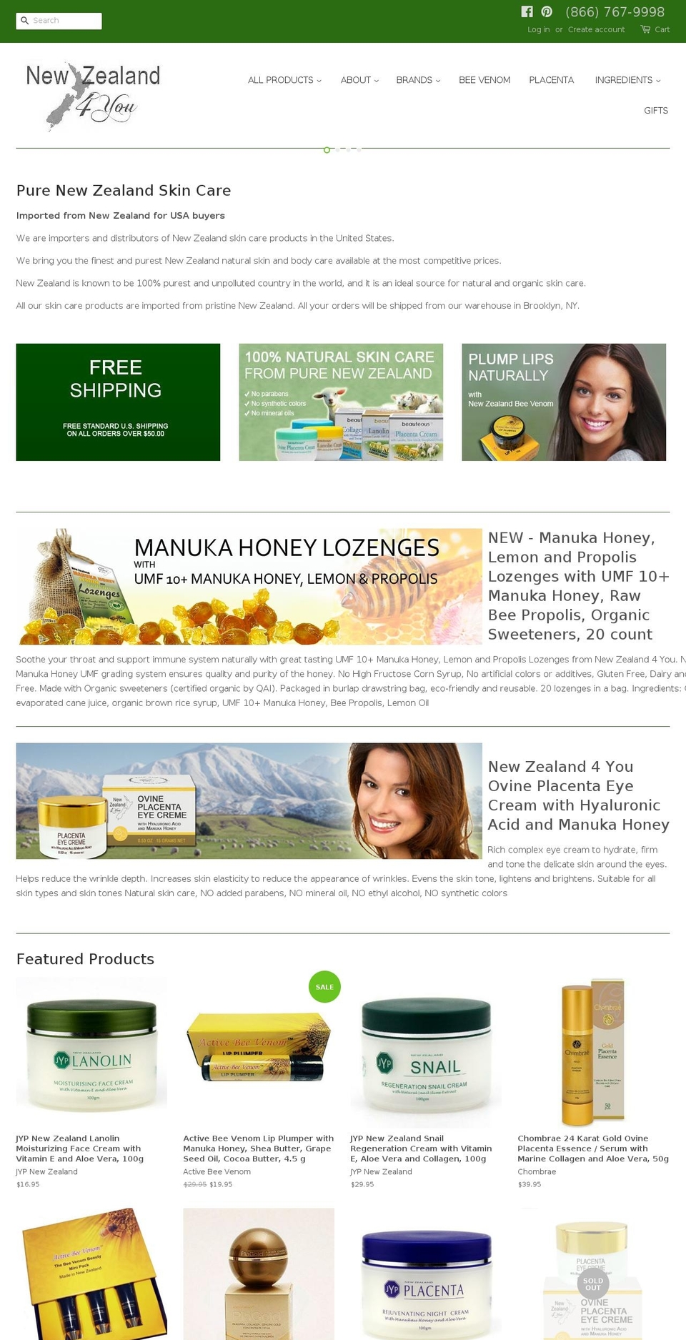buynewzealandskincare.com shopify website screenshot