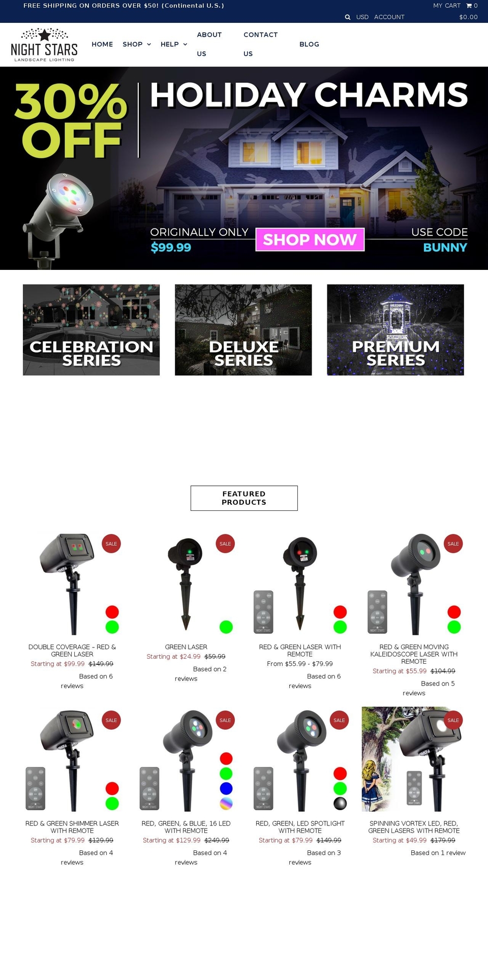 buynightstars.com shopify website screenshot