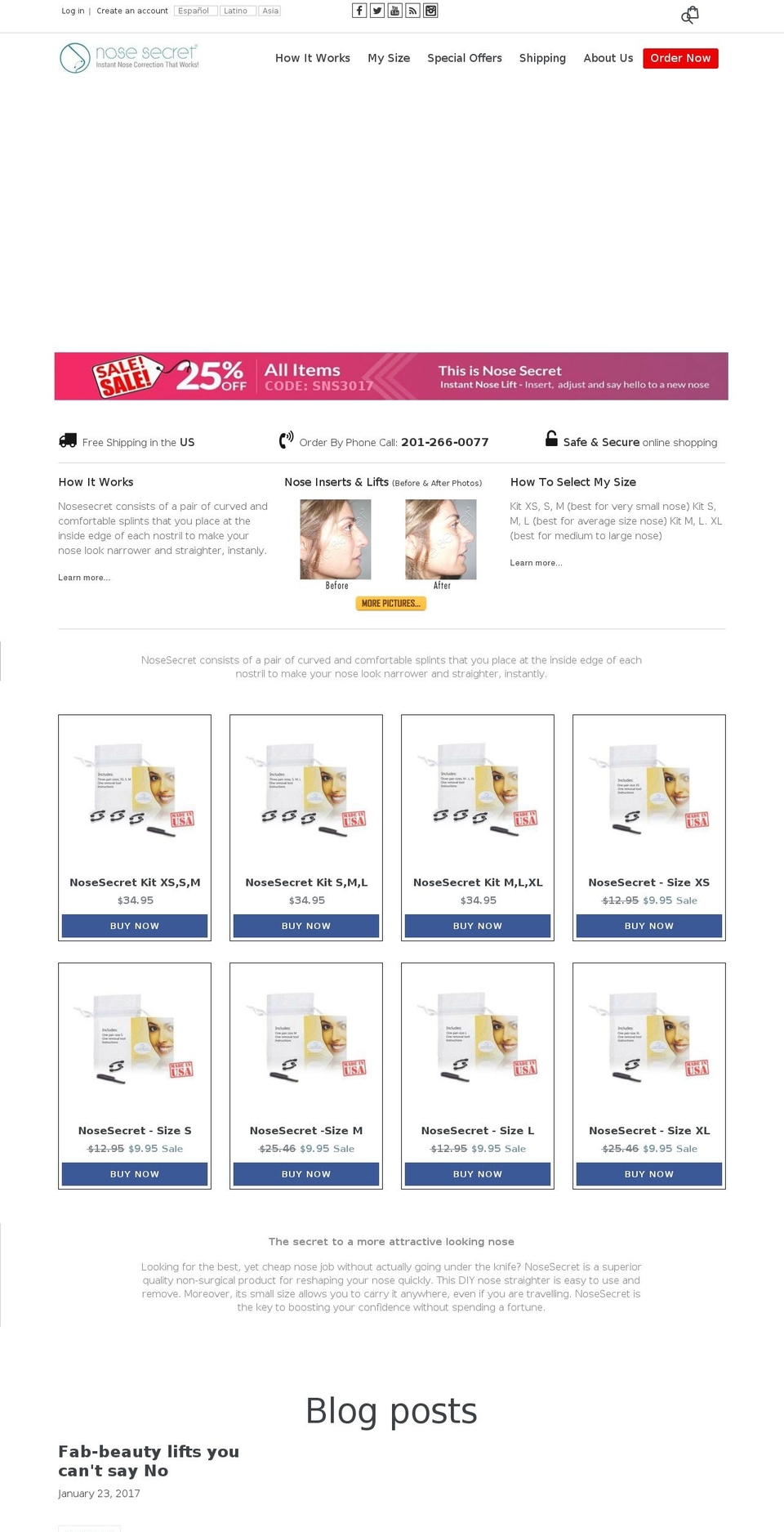 buynosesecret.com — Shopify storefront screenshot