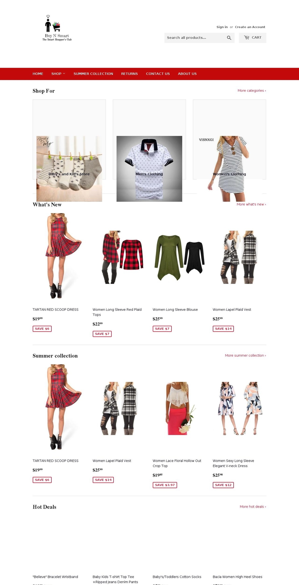 buynsmart.com — Shopify storefront screenshot