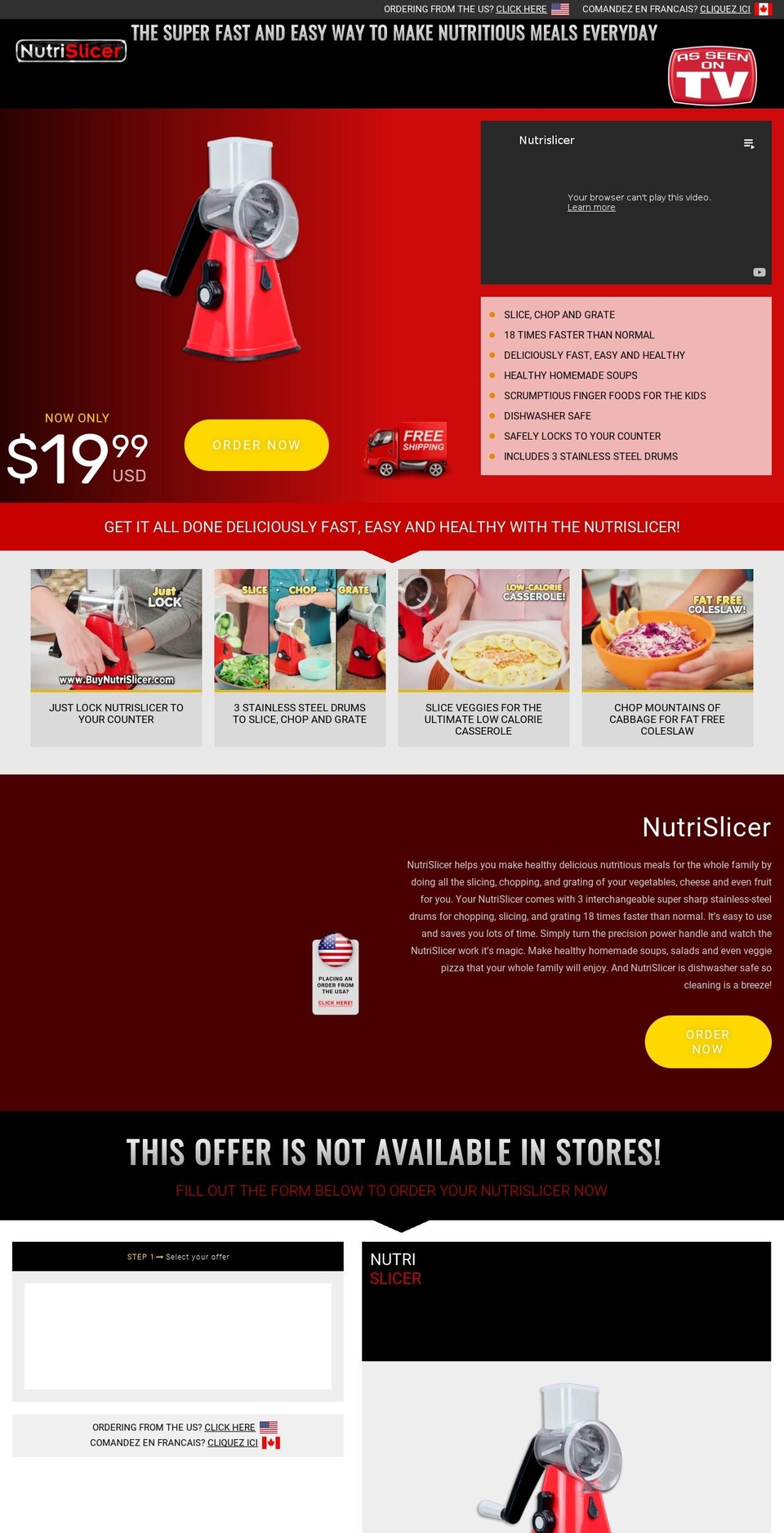 buynutrislicer.ca shopify website screenshot