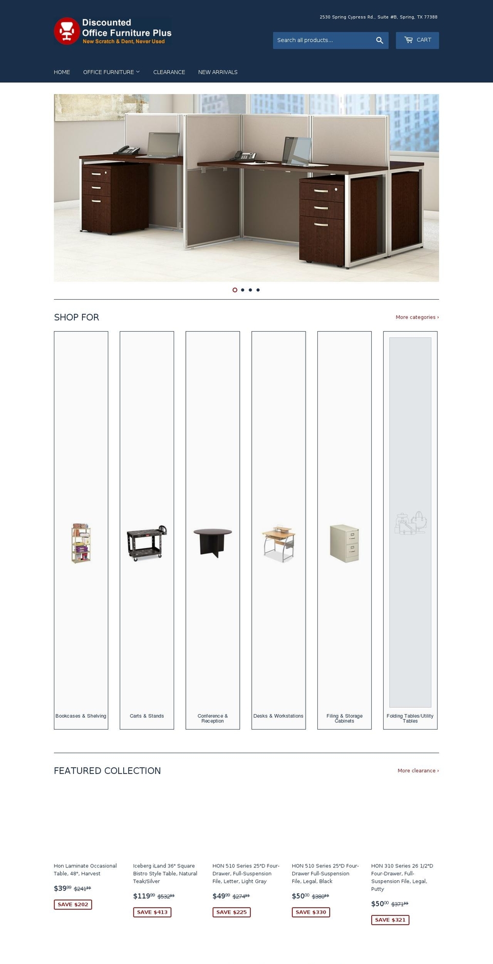 buyofficefurniture4less.com — Shopify storefront screenshot
