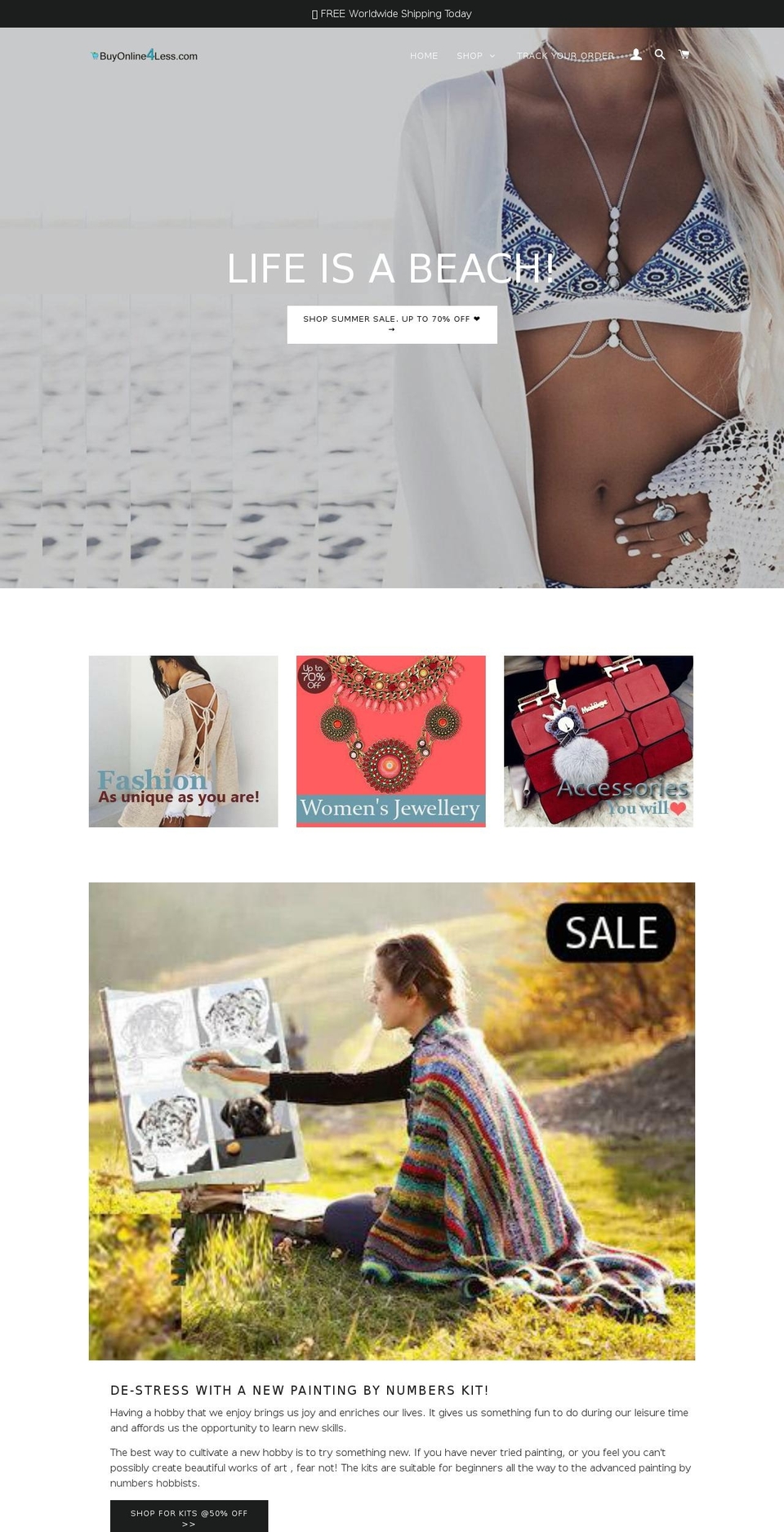 buyonline4less.com shopify website screenshot