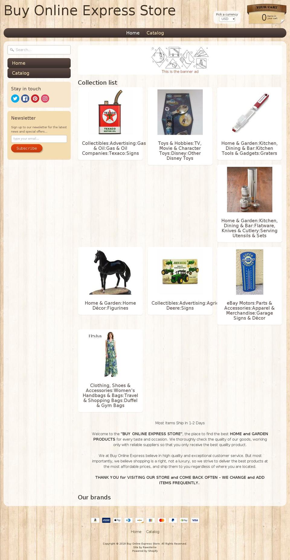 buyonlineexpress.website shopify website screenshot