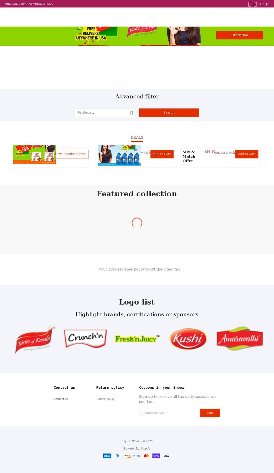 buyonwheels.com shopify website screenshot