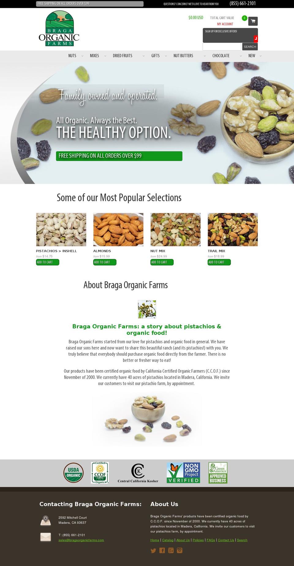 buyorganicdriedfruit.com — Shopify storefront screenshot