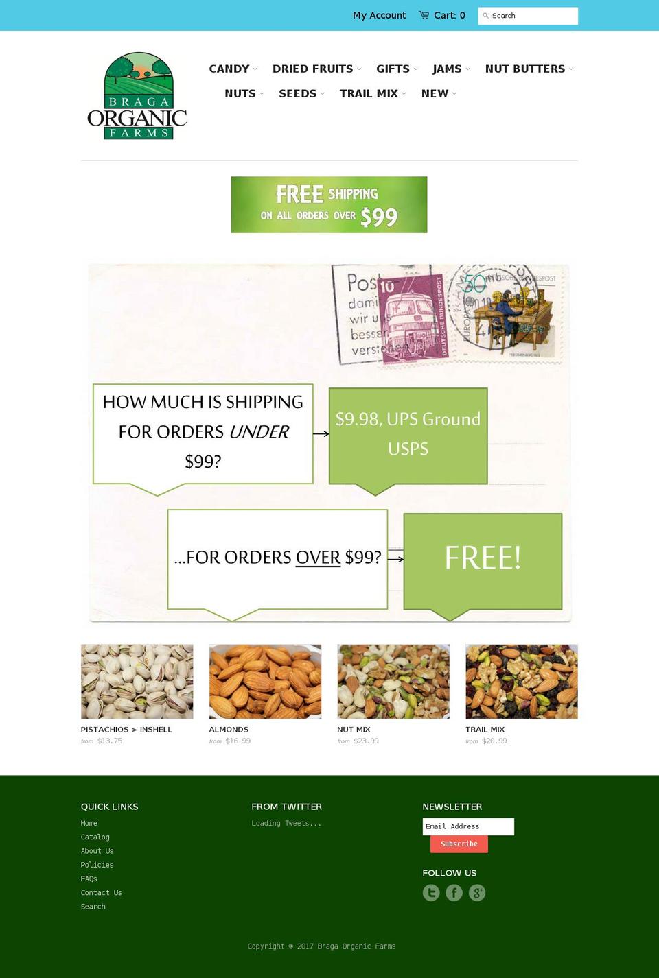 buyorganicnuts.com shopify website screenshot