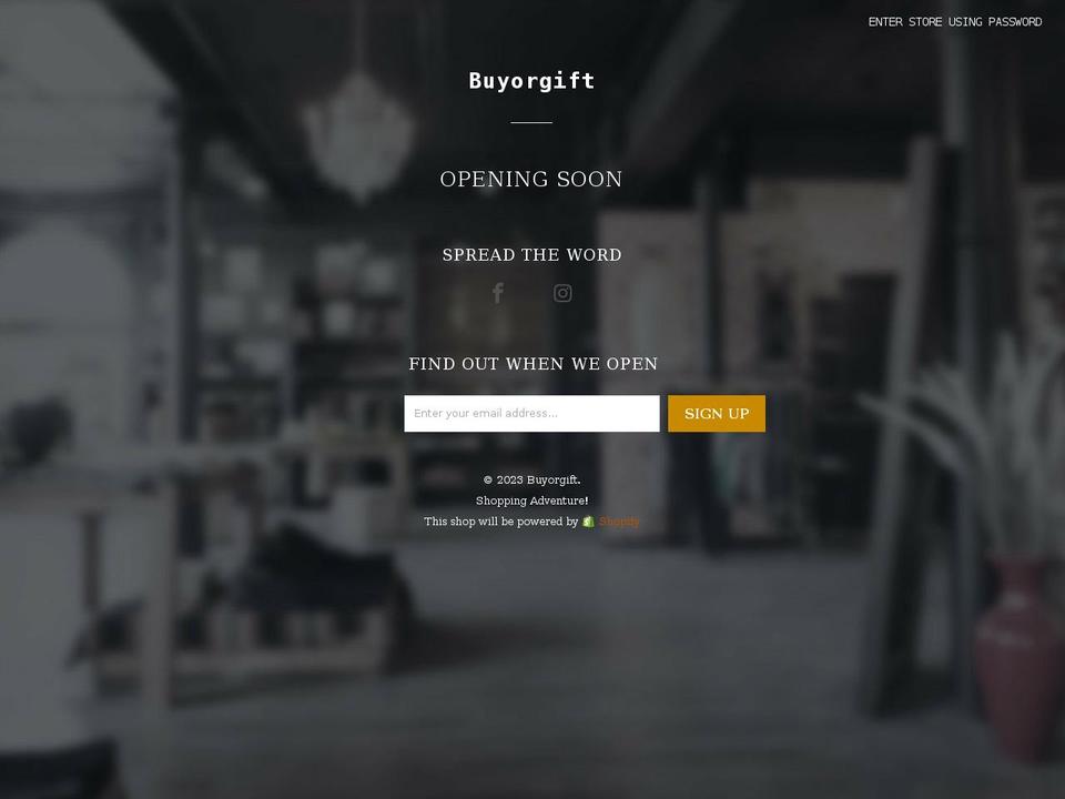 buyorgift.com shopify website screenshot