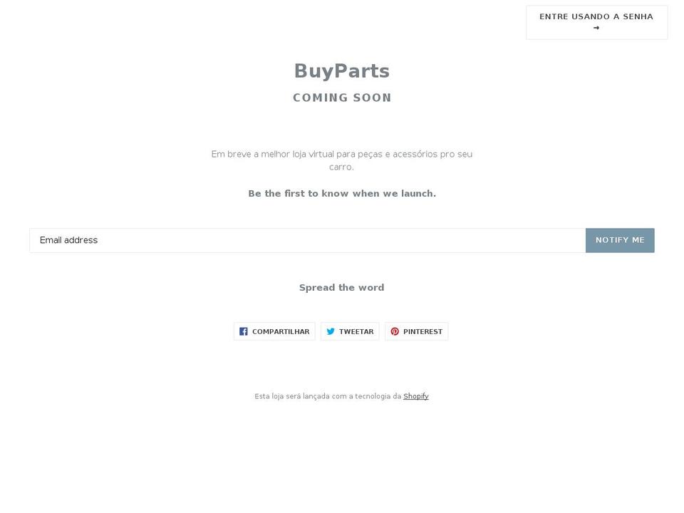 buyparts.com.br shopify website screenshot