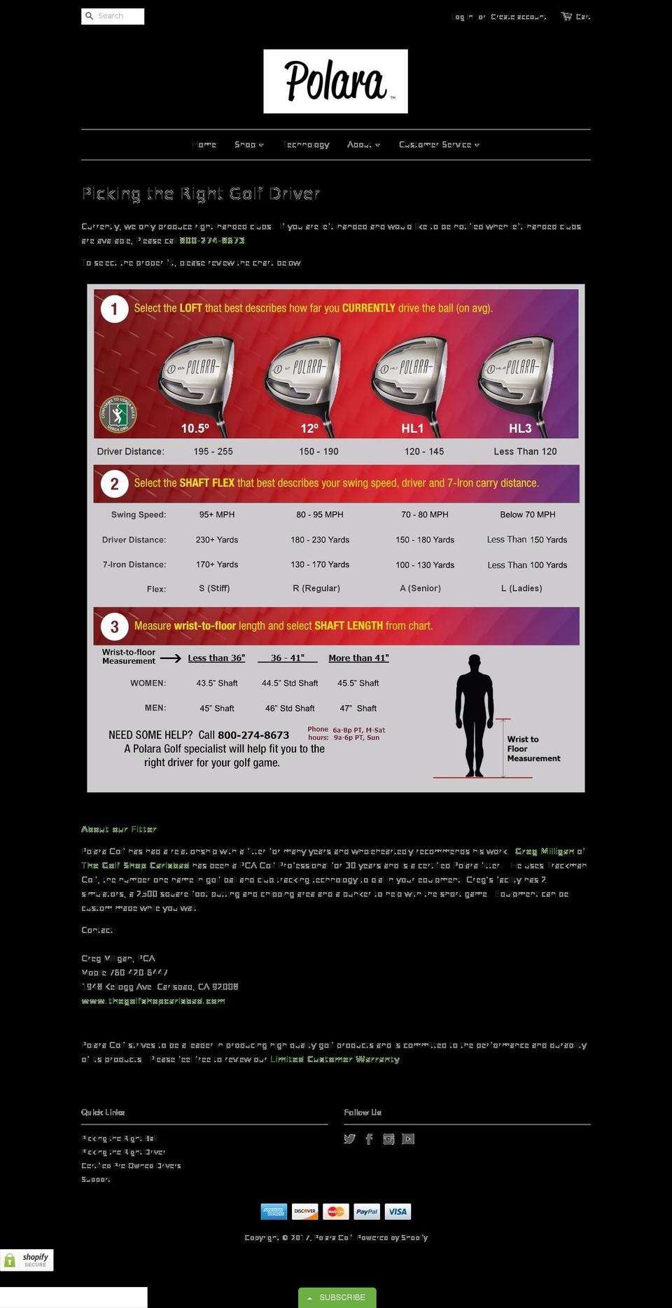 buypolaradriver.com shopify website screenshot