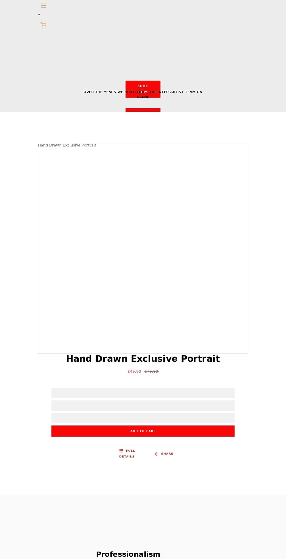 buyportrait.com — Shopify storefront screenshot