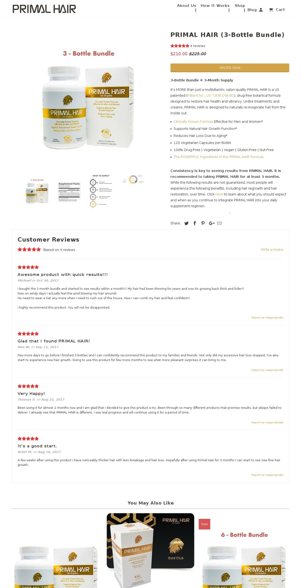 buyprimalhair.com — Shopify storefront screenshot