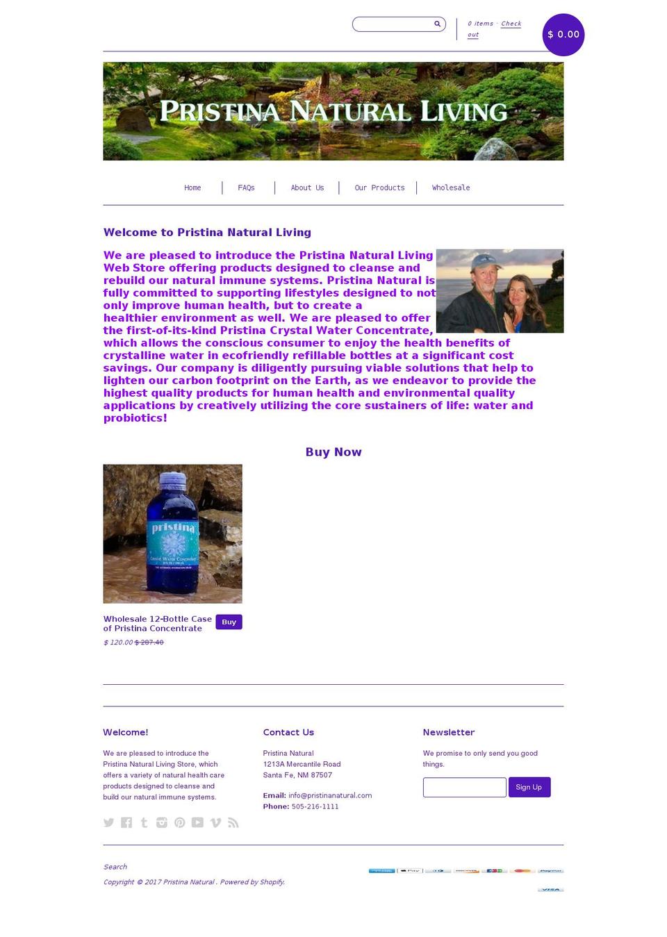 buypristina.com shopify website screenshot