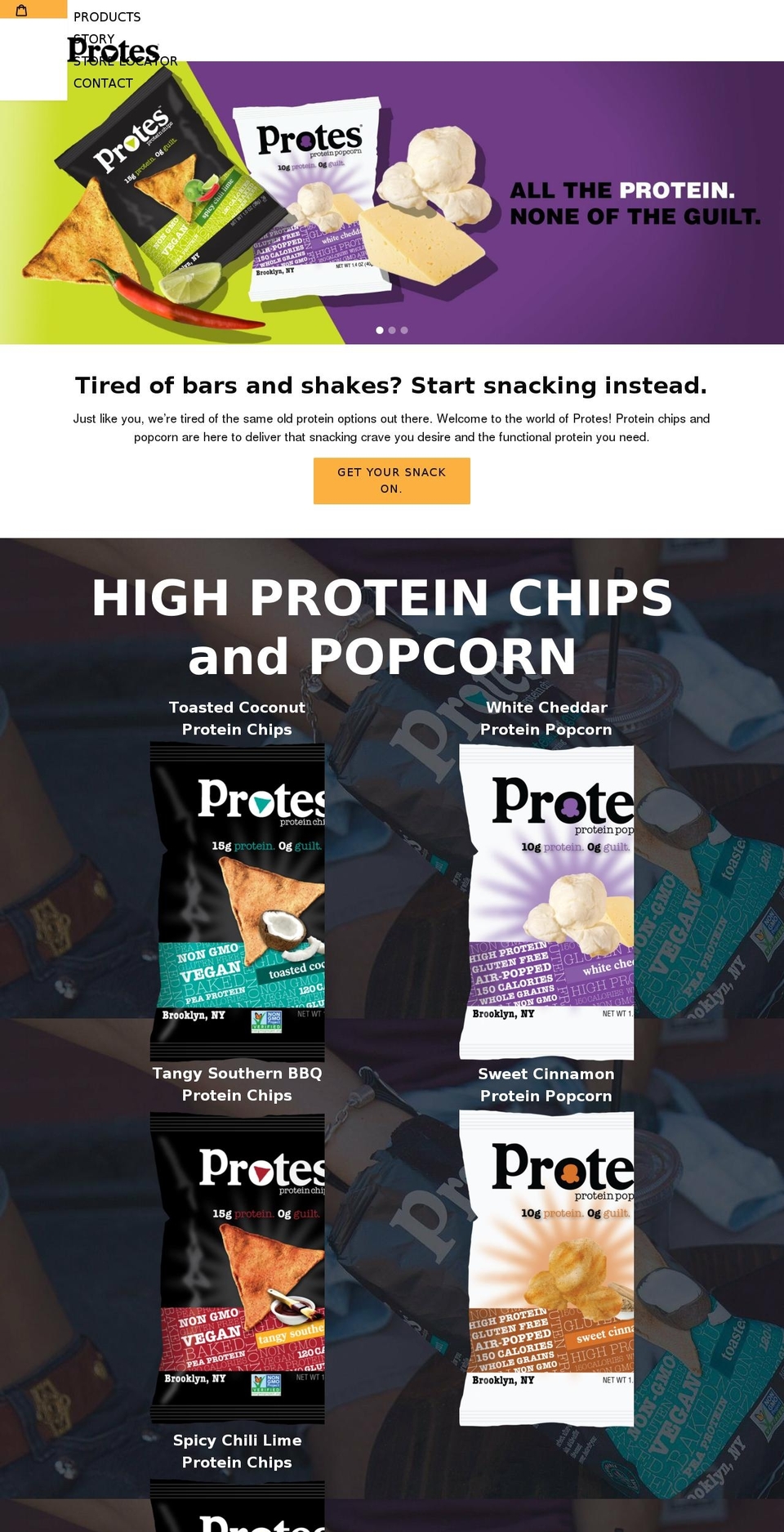buyproteinchips.com shopify website screenshot