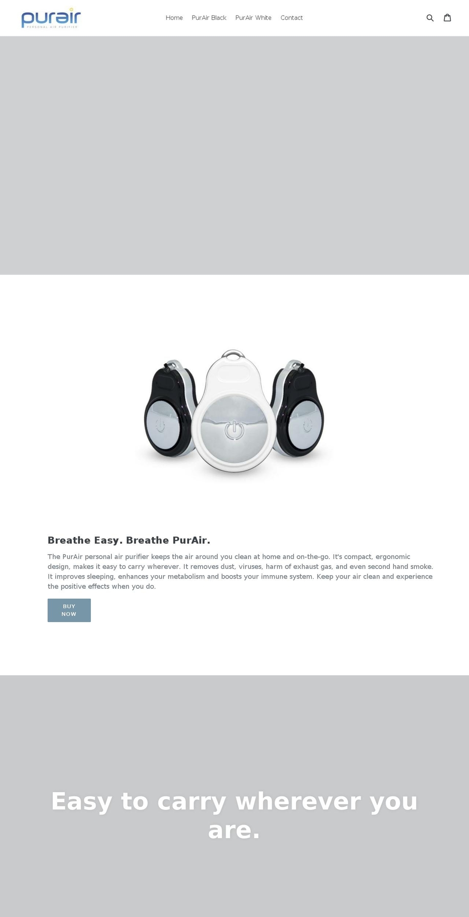 buypurair.com shopify website screenshot