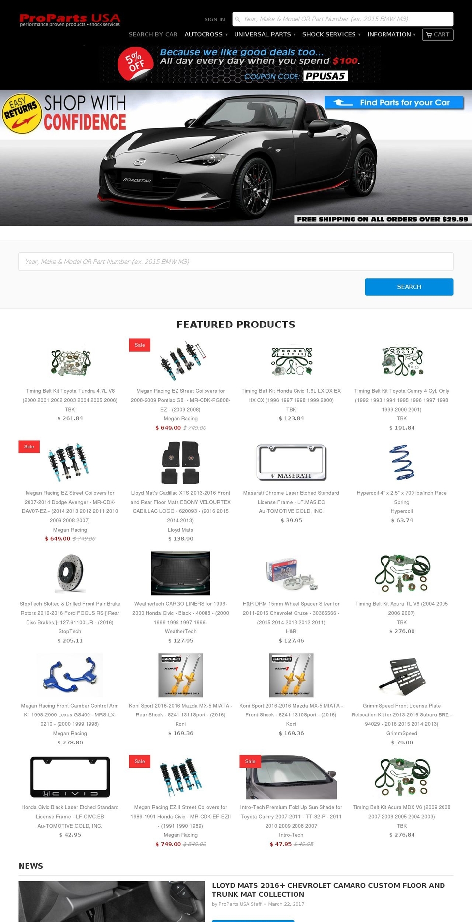 buyracesprings.com — Shopify storefront screenshot