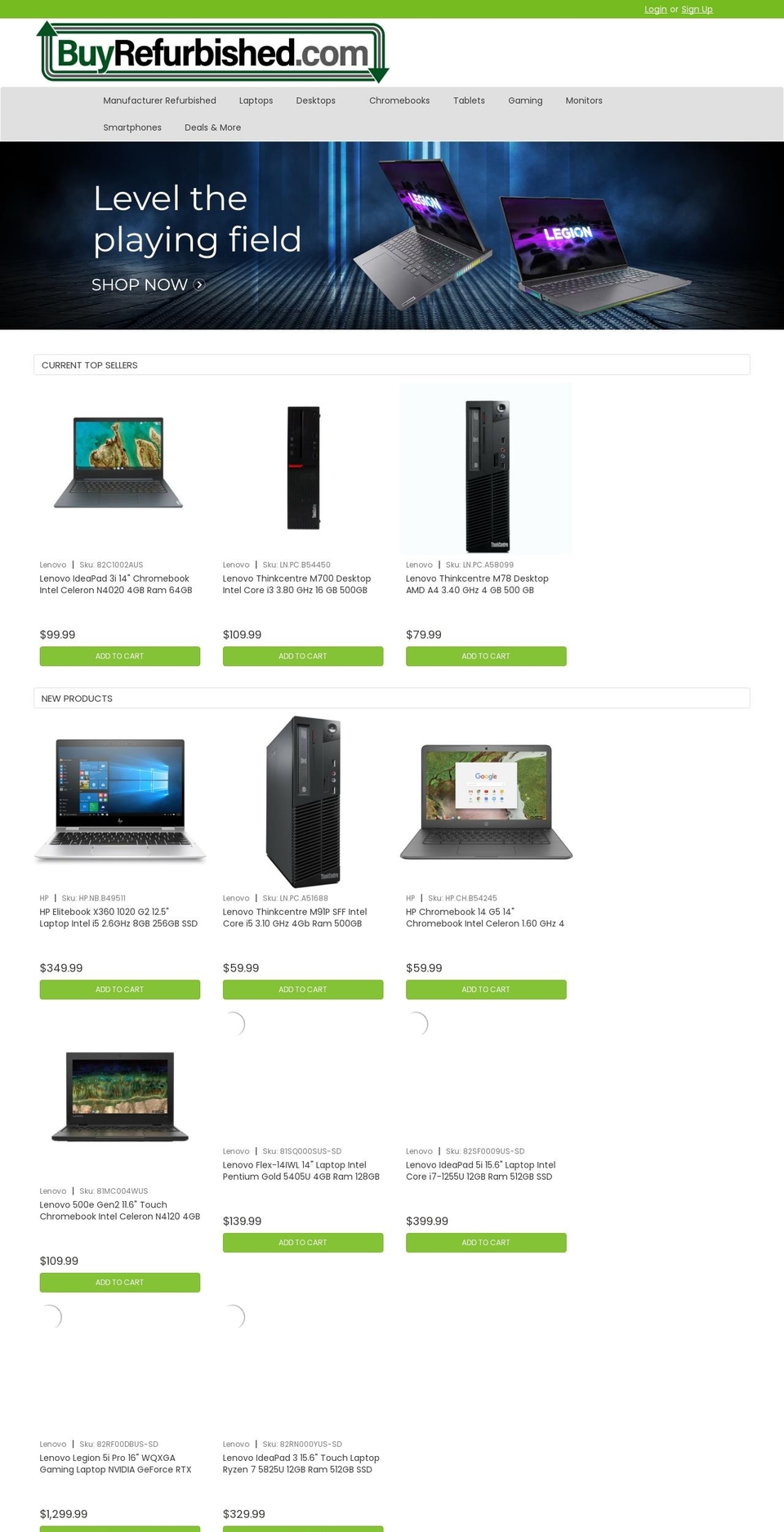 buyrefurbished.com shopify website screenshot
