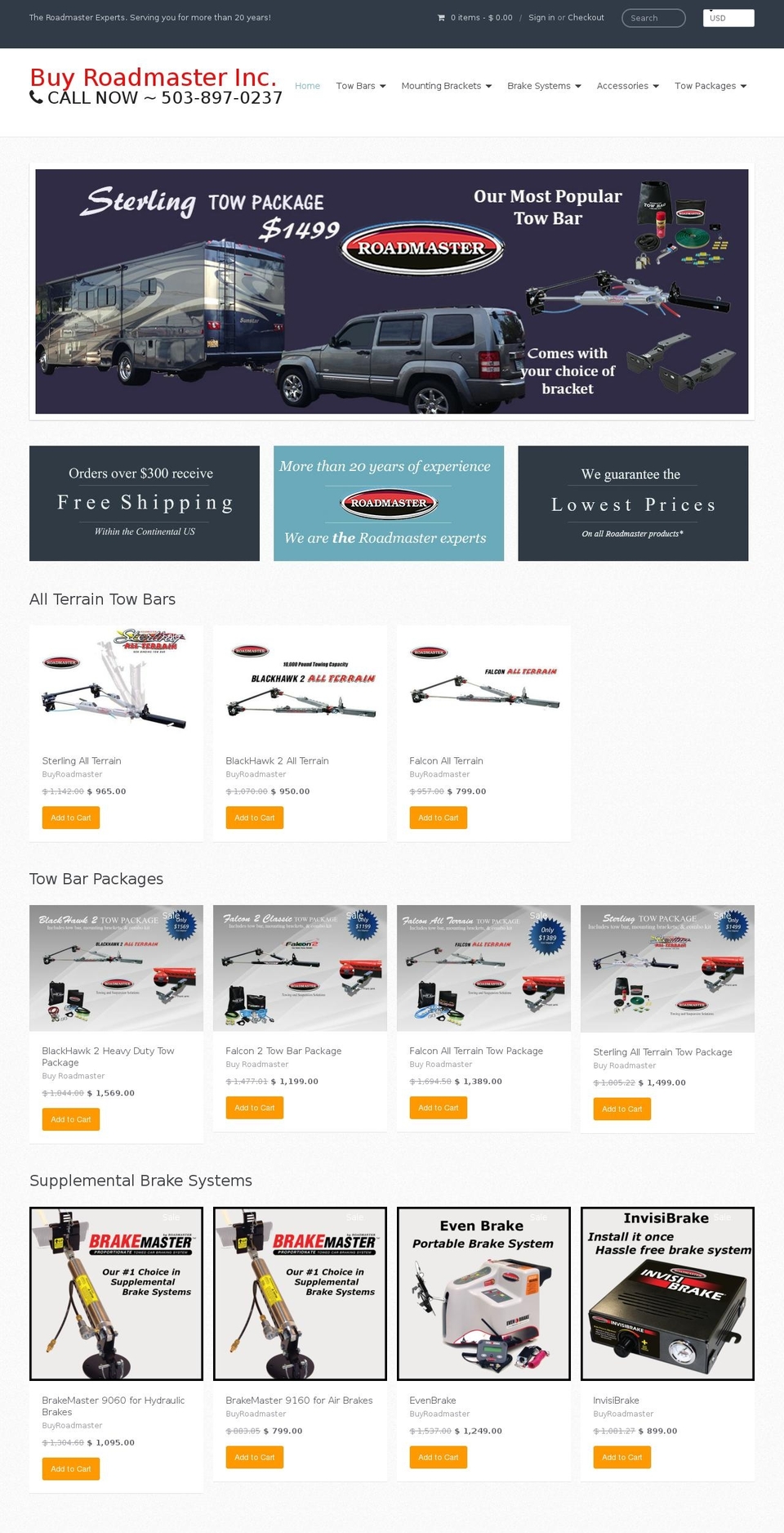 buyroadmaster.com shopify website screenshot
