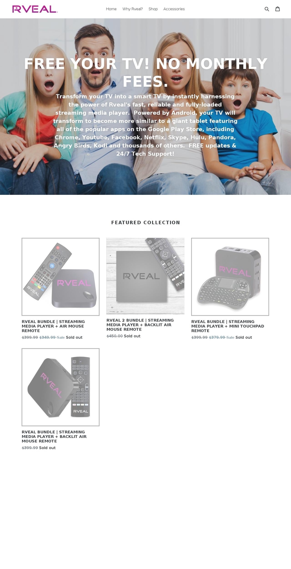 buyrveal.com — Shopify storefront screenshot