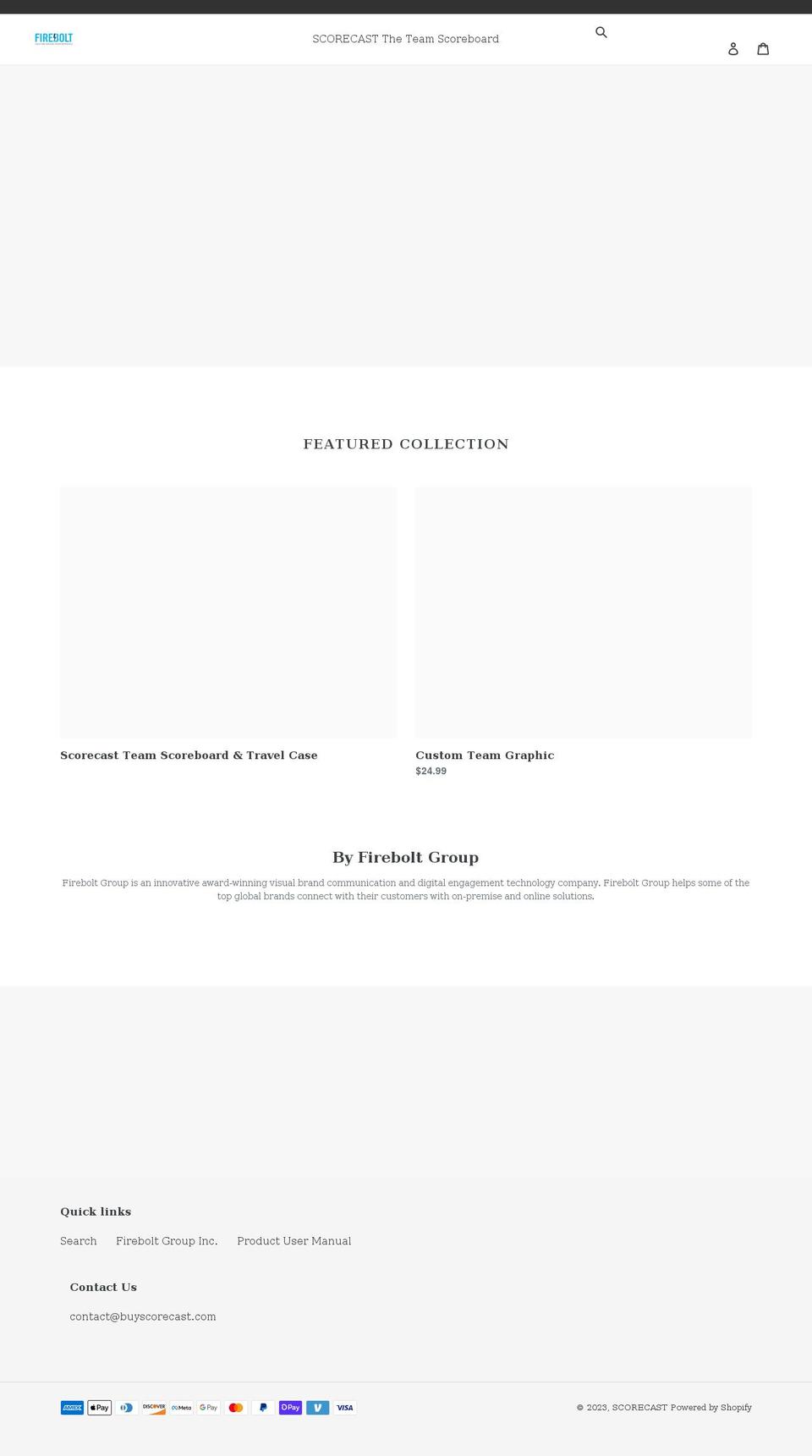 buyscorecast.com shopify website screenshot