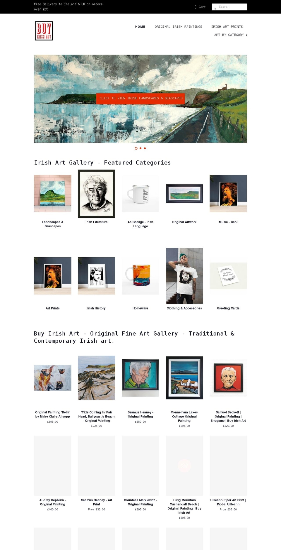buyscottishart.com shopify website screenshot