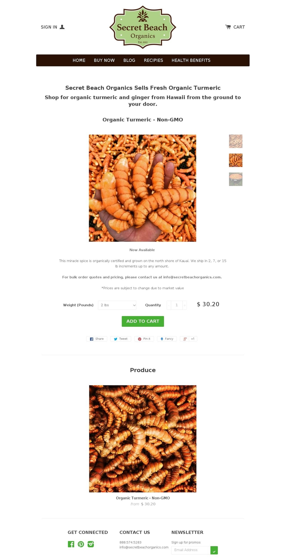 buysecretbeachorganics.com shopify website screenshot