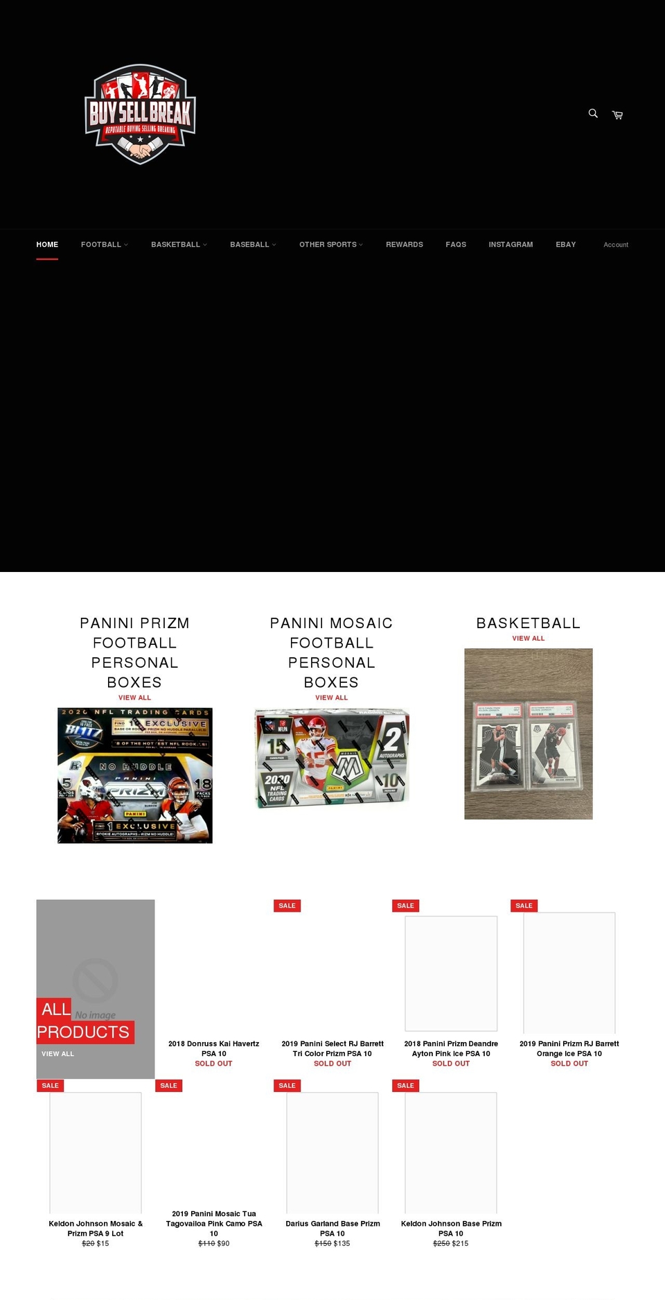 buysellbreak.com shopify website screenshot