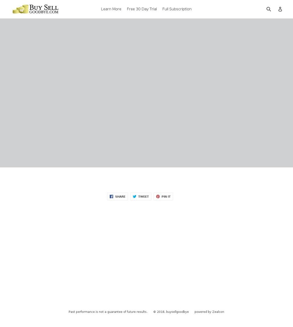 buysellgoodbye.com — Shopify storefront screenshot