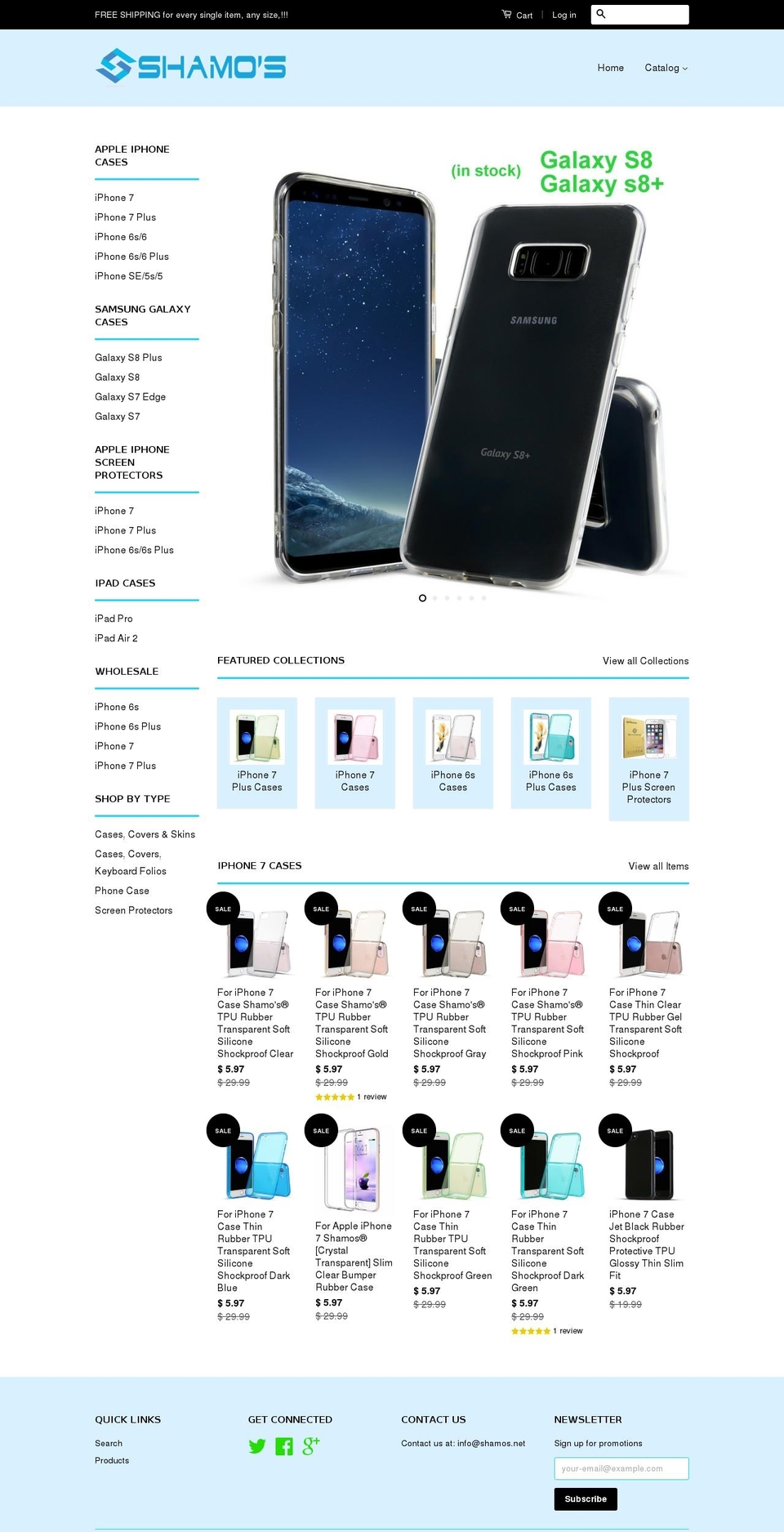 buyshamos.com shopify website screenshot
