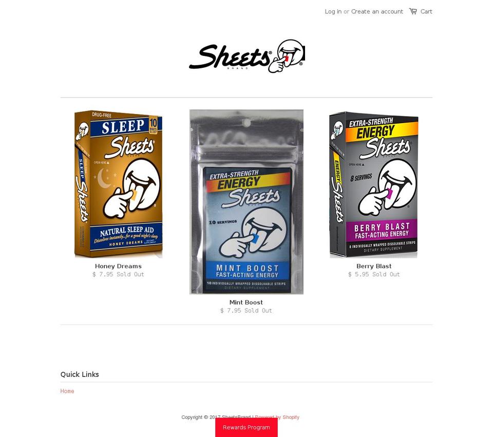 buysheetsbrand.com shopify website screenshot