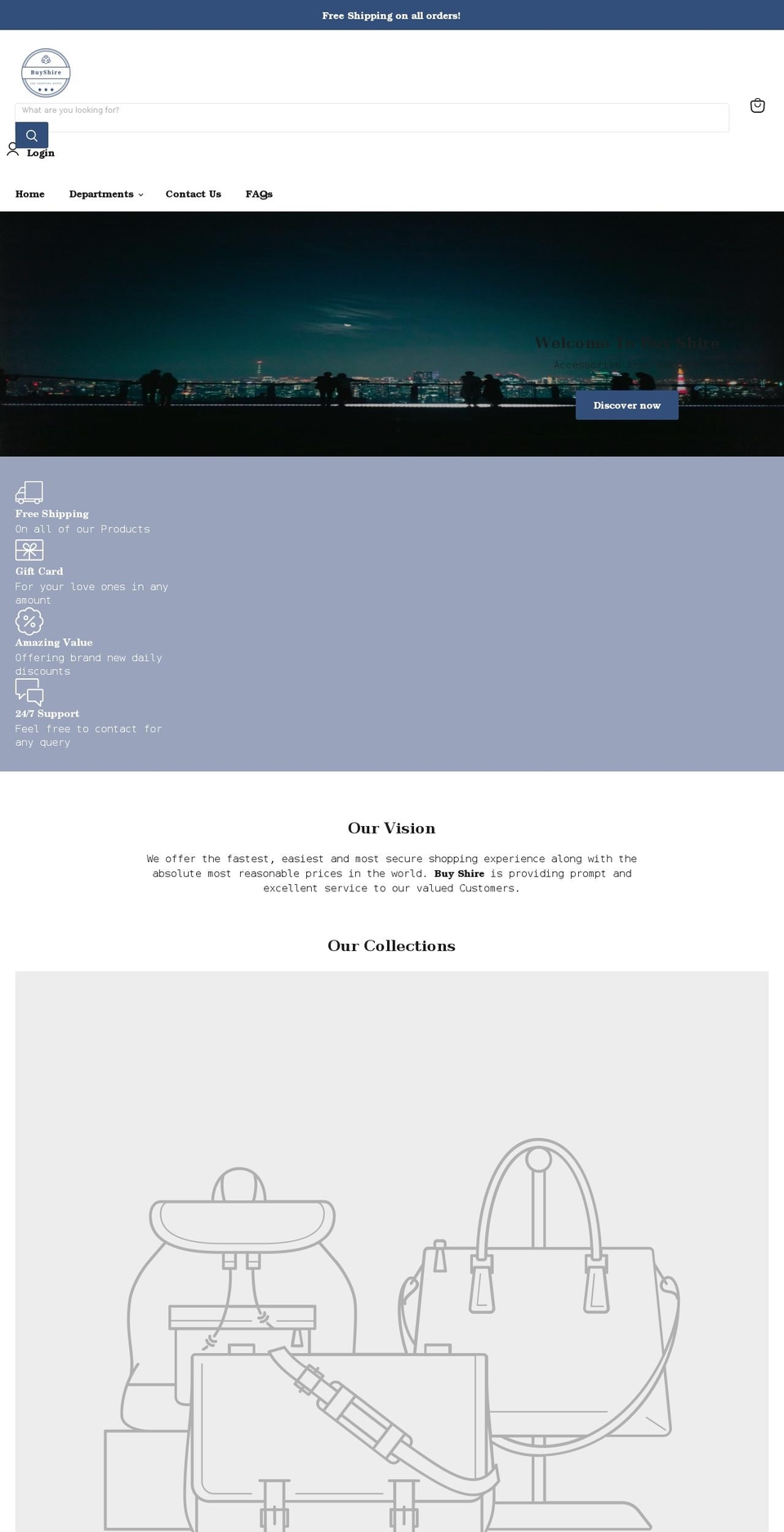 buyshire.com shopify website screenshot