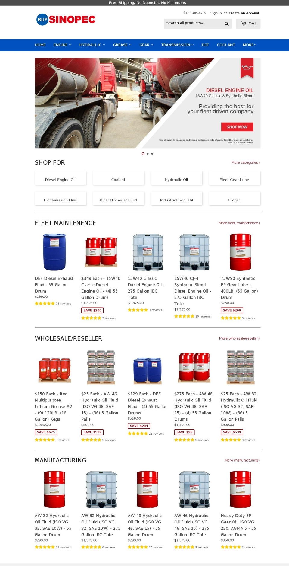 buysinopec.com shopify website screenshot