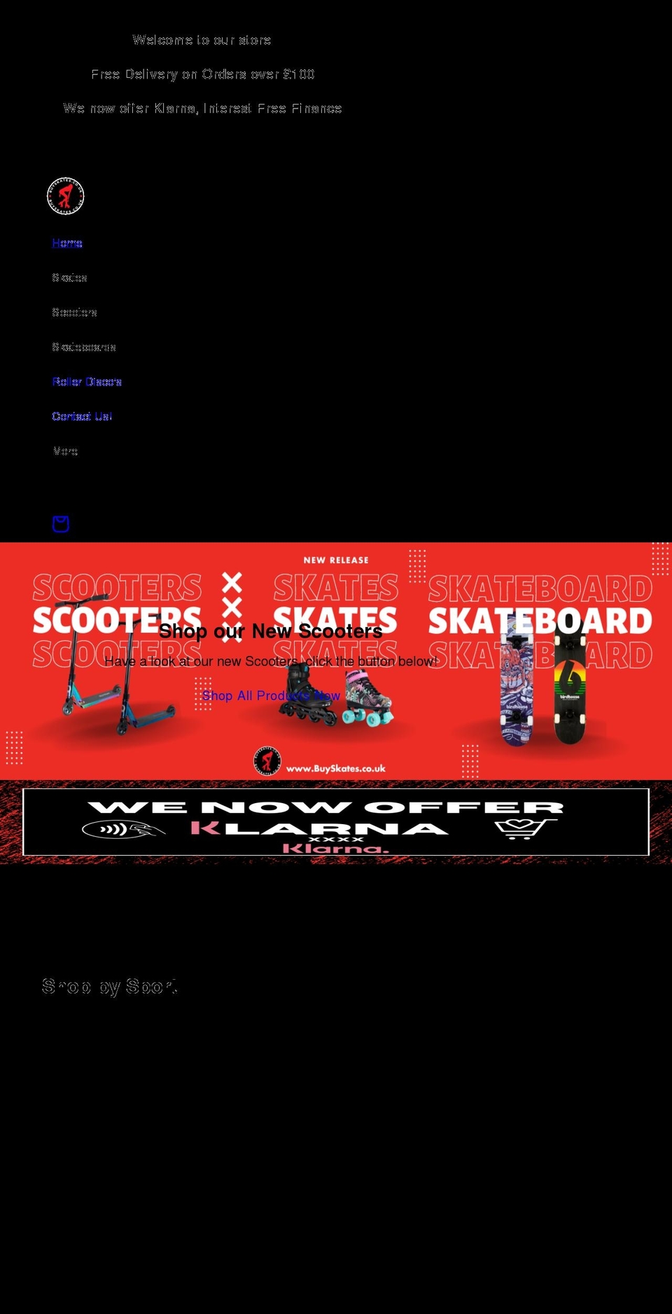 buyskates.co.uk shopify website screenshot