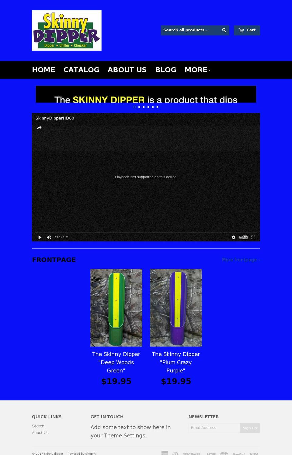 buyskinnydipper.com shopify website screenshot