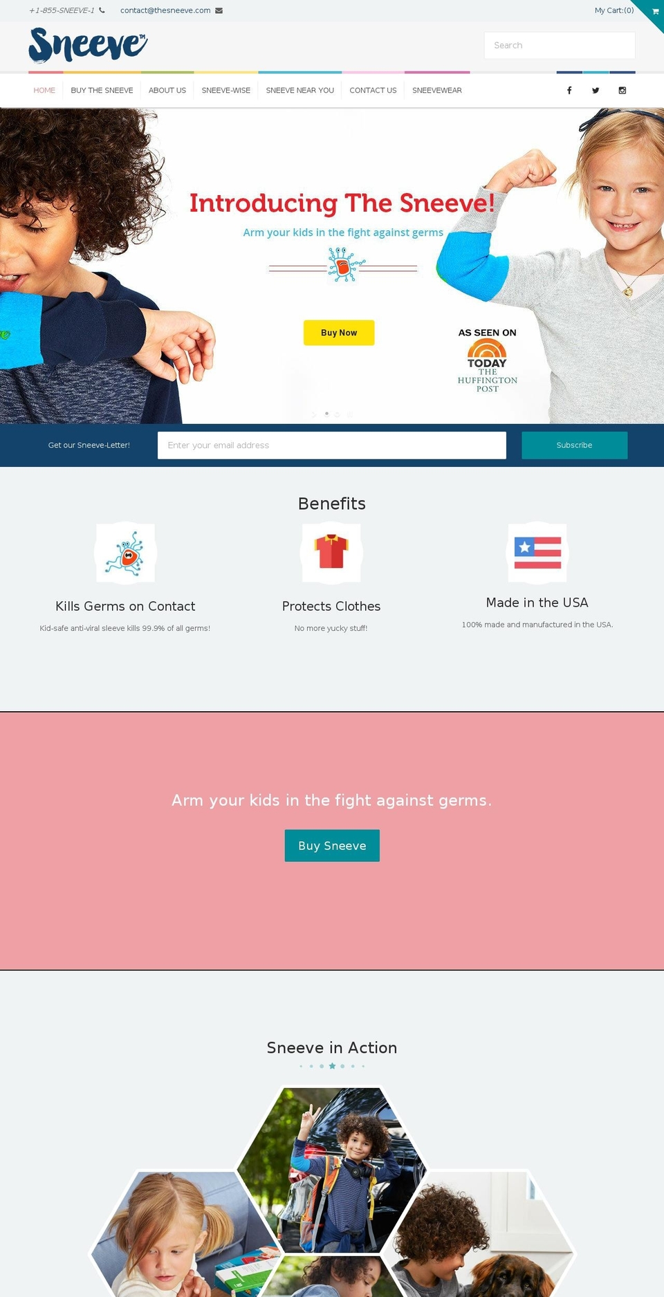 kidslife Shopify theme site example buysneeve.com