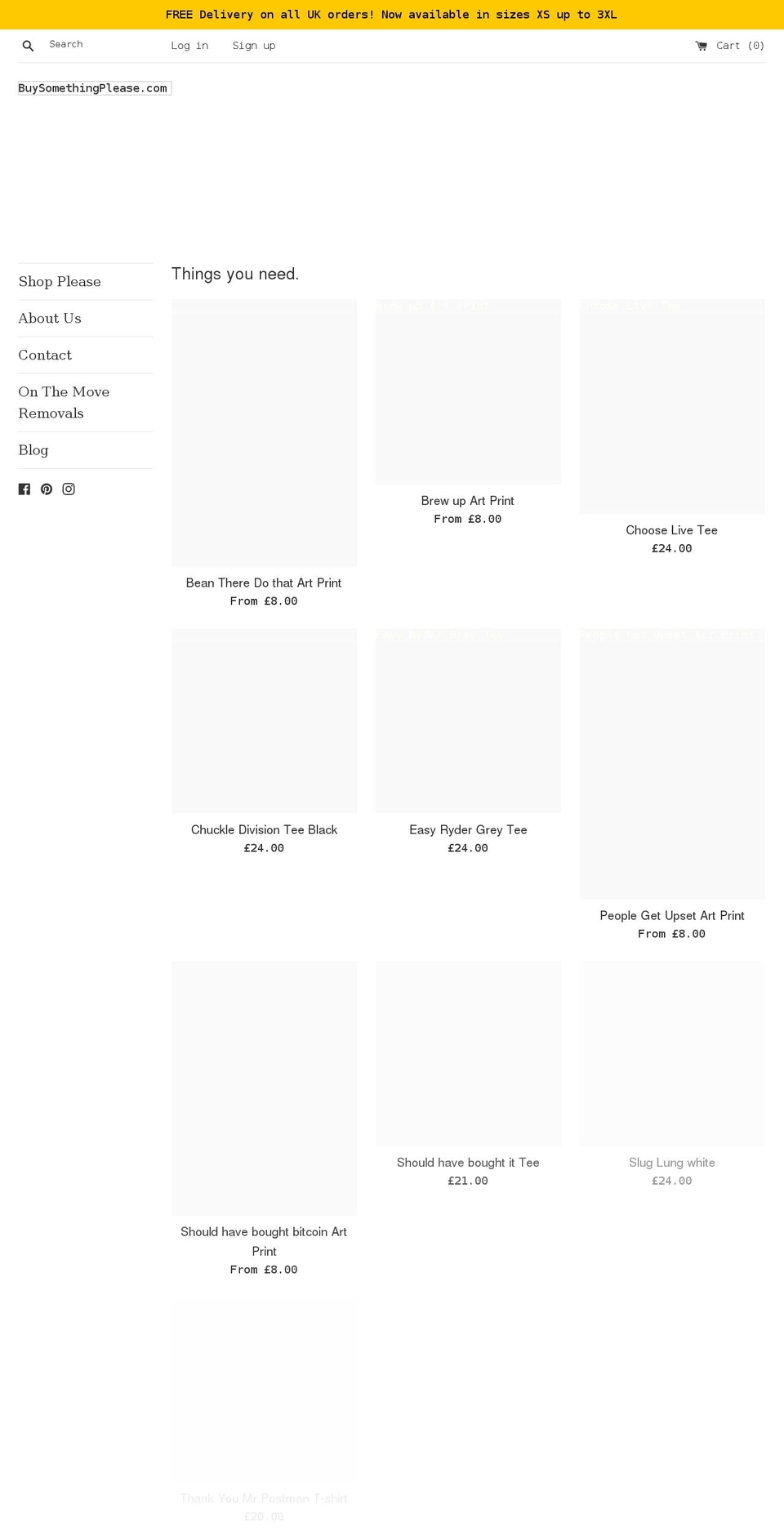 buysomethingplease.com shopify website screenshot