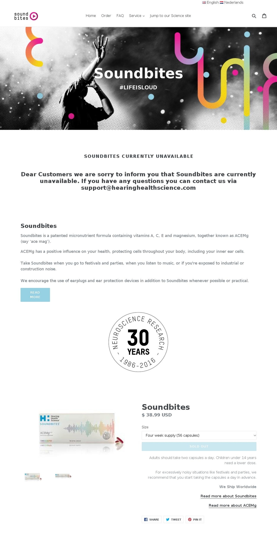 buysoundbites.com — Shopify storefront screenshot