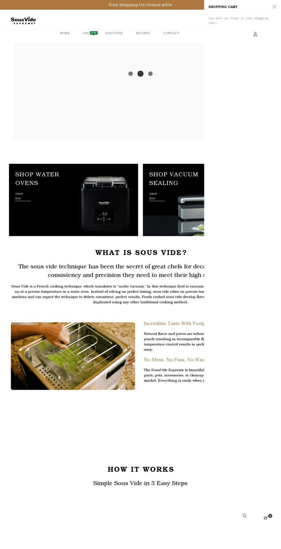 buysousvide.com shopify website screenshot